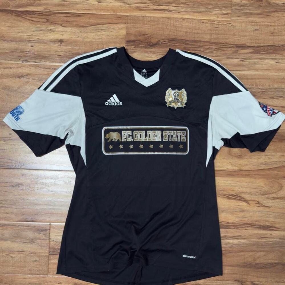 Adidas FC Golden State 2009 Soccer Jersey #14 Black White Men’s Football Shirt